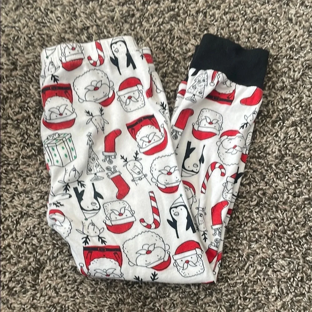 Carter's Red and Black Santa Print Pajama Bottoms
